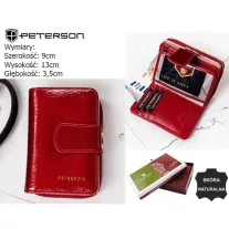 Peterson női bőr pénztárca PTN 425214-SH – piros