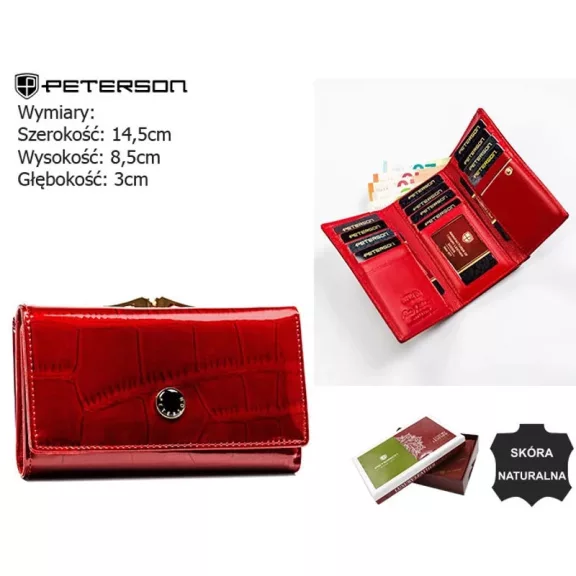 Peterson női bőr pénztárca PTN 55020-CB Peterson női bőr pénztárca PTN 55020-CB
