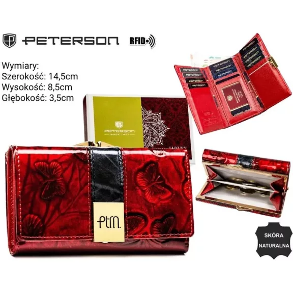 Peterson női bőr pénztárca PTN 55020-NBF Peterson női bőr pénztárca PTN 55020-NBF