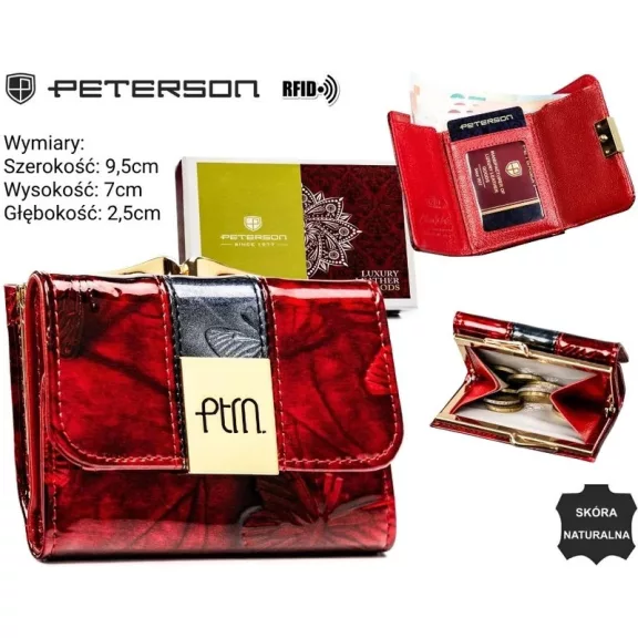 Peterson női bőr pénztárca PTN 55287-NBF Peterson női bőr pénztárca PTN 55287-NBF