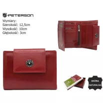 Peterson női bőr pénztárca PTN 70613-9-TVT – piros