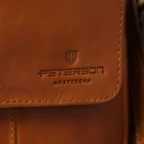 Peterson Férfi Bőr Oldaltáska Ptn 719-Cow-5041 Cognac