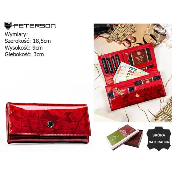 Peterson női bőr pénztárca PTN 72037-BFBC Peterson női bőr pénztárca PTN 72037-BFBC