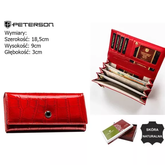Peterson női bőr pénztárca PTN 72037-CB Peterson női bőr pénztárca PTN 72037-CB