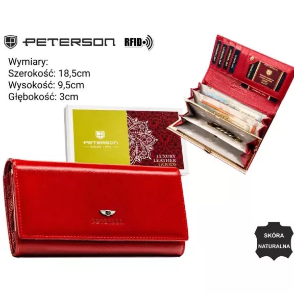 Peterson női bőr pénztárca PTN 72401-LMVT Peterson női bőr pénztárca PTN 72401-LMVT