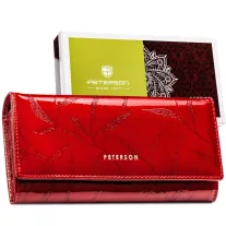 Peterson Női Bőr Pénztárca Ptn 72401-Lpc-2169 Red