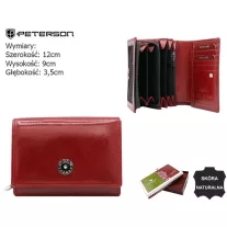 Peterson női bőr pénztárca PTN 74892-TVT – piros
