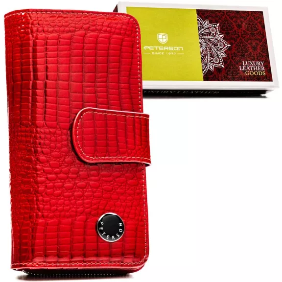 Peterson Női Bőr Pénztárca Ptn 76116-Rs-3597 Red - Piros Peterson Női Bőr Pénztárca Ptn 76116-Rs-3597 Red - Piros