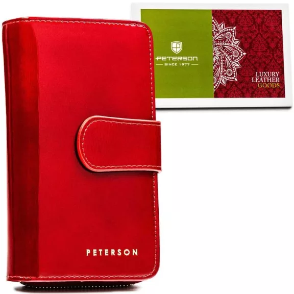 Peterson Női Bőr Pénztárca Ptn 76116-Sh-0868 Red - Piros Peterson Női Bőr Pénztárca Ptn 76116-Sh-0868 Red - Piros