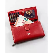 Peterson Női Bőr Pénztárca Ptn Bd-11-Gcl-3052 Piros
