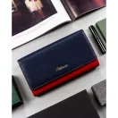 Peterson Női Bőr Pénztárca Ptn Ka-19-4221 Navy/Red - Sötét Kék-Piros Peterson Női Bőr Pénztárca Ptn Ka-19-4221 Navy/Red - Sötét Kék-Piros