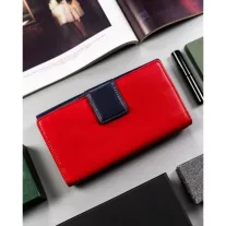   Peterson Női Bőr Pénztárca Ptn Ka-19-4221 Navy/Red - Sötét Kék-Piros