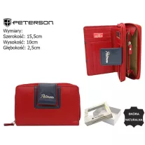 Peterson női bőr pénztárca PTN KA-28