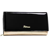 Peterson Női Bőr Pénztárca Ptnlj-42100-0674 Black-Gold