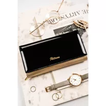 Peterson Női Bőr Pénztárca Ptnlj-42100-0674 Black-Gold