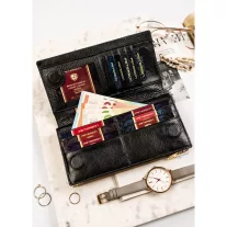 Peterson Női Bőr Pénztárca Lj-421431-0629 Black-Gold