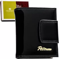 Peterson Női Bőr Pénztárca Ptn Lj-42329-0612 Black-Gold