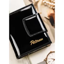 Peterson Női Bőr Pénztárca Ptn Lj-42329-0612 Black-Gold