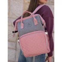   Peterson Női Hátizsák Ptn Mb3-6012 Gray-Pink - Szrke-Rózsaszín