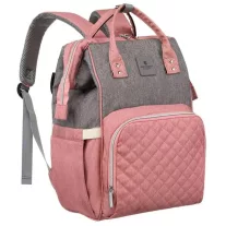   Peterson Női Hátizsák Ptn Mb3-6012 Gray-Pink - Szrke-Rózsaszín