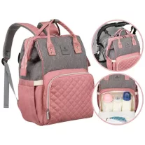   Peterson Női Hátizsák Ptn Mb3-6012 Gray-Pink - Szrke-Rózsaszín