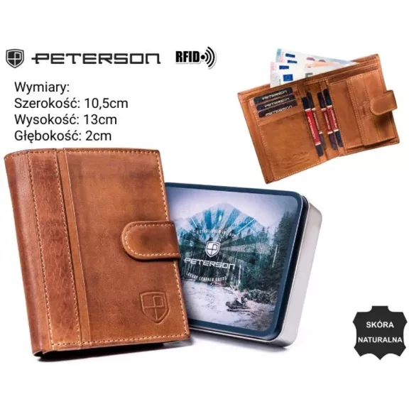 Peterson férfi bőr pénztárca PTN N005L-PCA – barna Peterson férfi bőr pénztárca PTN N005L-PCA – barna