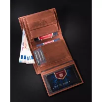 Peterson férfi bőr pénztárca PTN N005-PCA – barna
