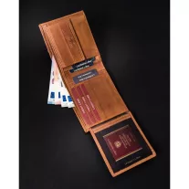 Peterson férfi bőr pénztárca PTN N008-PCA – barna