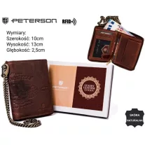 Peterson férfi bőr pénztárca PTN N4C-01-HWM