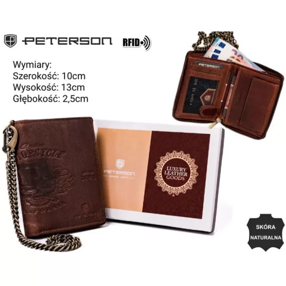 Peterson férfi bőr pénztárca PTN N4C-01-HWM Peterson férfi bőr pénztárca PTN N4C-01-HWM