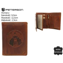 Peterson férfi bőr pénztárca PTN N4-EBS