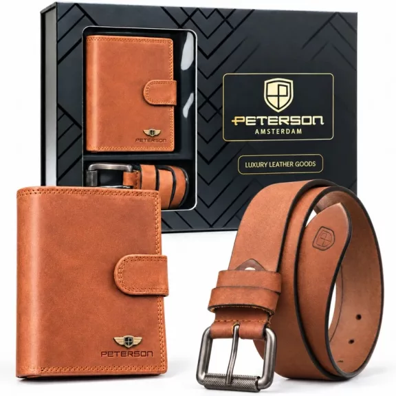 Peterson férfi pénztárca ajándékszett PTN N4L-125-BUF-BW Peterson férfi pénztárca ajándékszett PTN N4L-125-BUF-BW