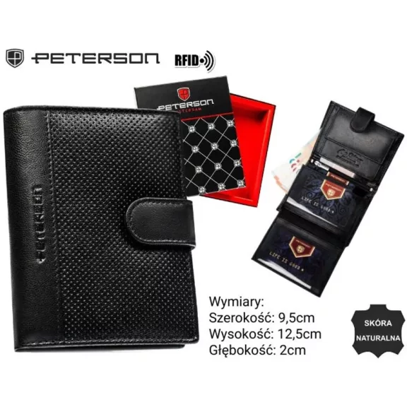 Peterson férfi bőr pénztárca PTN N4L-DOT Peterson férfi bőr pénztárca PTN N4L-DOT