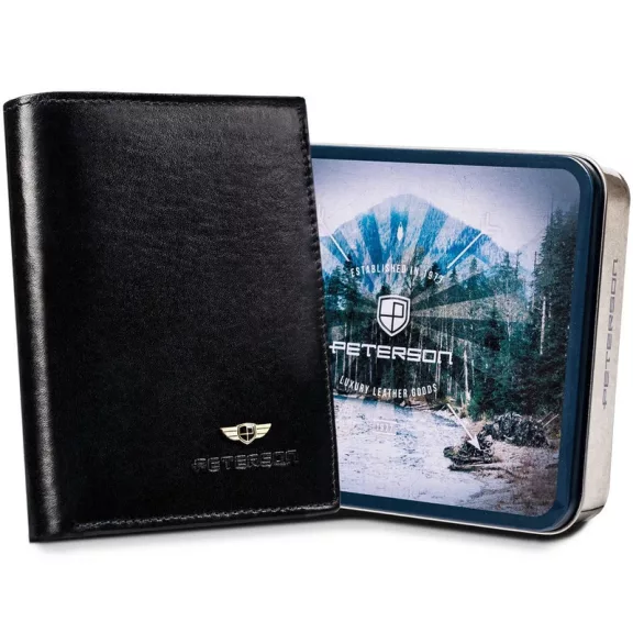 Peterson Férfi Bőr Pénztárca N575-Vt Black Peterson Férfi Bőr Pénztárca N575-Vt Black