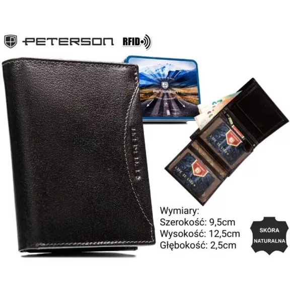 Peterson férfi bőr pénztárca PTN N62-BOR – barna Peterson férfi bőr pénztárca PTN N62-BOR – barna
