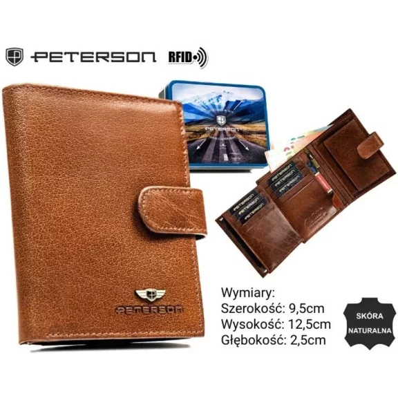 Peterson férfi bőr pénztárca PTN N62L-BMVT – barna Peterson férfi bőr pénztárca PTN N62L-BMVT – barna