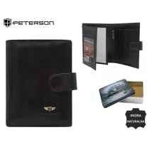 Peterson Férfi Bőr Pénztárca N62L-Vt Black