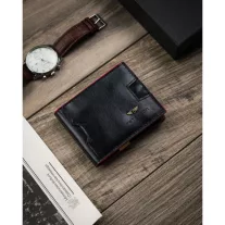 Peterson Férfi Bőr Pénztárca N78-Vt Bl-Red