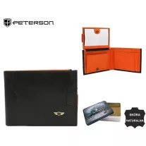 Peterson férfi bőr pénztárca PTN N79 2-1-1