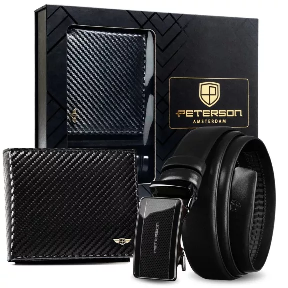 Peterson férfi pénztárca ajándékszett PTN N992-125-P01-BW Peterson férfi pénztárca ajándékszett PTN N992-125-P01-BW