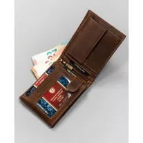 Peterson férfi bőr pénztárca PTN N992-BE-BEAR – barna