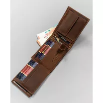 Peterson férfi bőr pénztárca PTN N992-BE-BEAR – barna