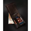 Peterson férfi bőr pénztárca PTN N992-BE-BEAR – barna