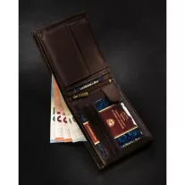 Peterson férfi bőr pénztárca PTN N992-BE-BEAR – barna