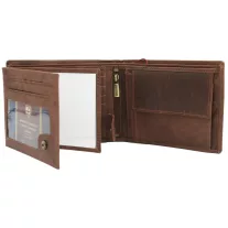Peterson férfi bőr pénztárca PTN N992-BE-BEAR – barna