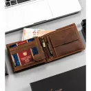 Peterson férfi bőr pénztárca PTN N992-BE-MOUN – barna