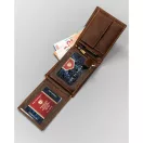 Peterson férfi bőr pénztárca PTN N992-BE-MOUN – barna