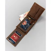 Peterson férfi bőr pénztárca PTN N992-BE-MOUN – barna
