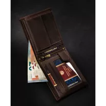 Peterson férfi bőr pénztárca PTN N992-BE-MOUN – barna