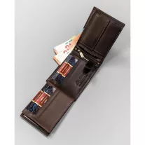 Peterson férfi bőr pénztárca PTN N992-BE-TRAV – barna